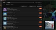 The search results for "SkyFactory" on CurseForge (Image via CurseForge)